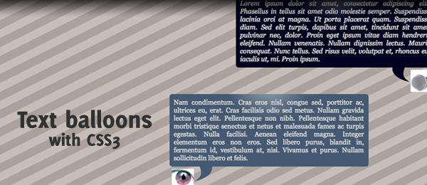 Styled chat conversation with CSS3