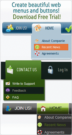 Awesome Web Menus! Superb Web Buttons! Try Now for Free!
