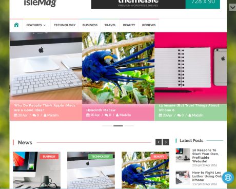 IsleMag Colorful Magazine Theme