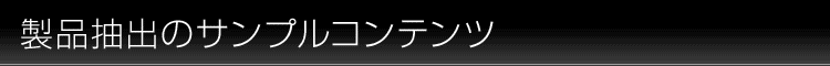 製品抽出のサンプル