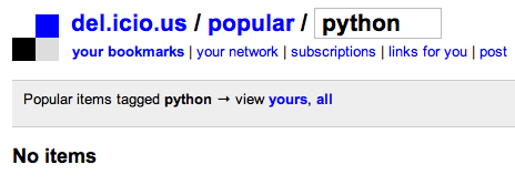 No popular on del.icio.us