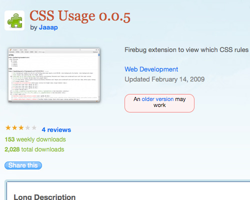 CSS Usage