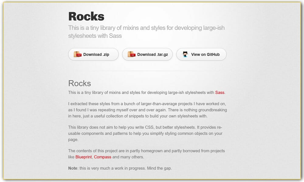 65+ SASS Mixins Library 16 Rocks