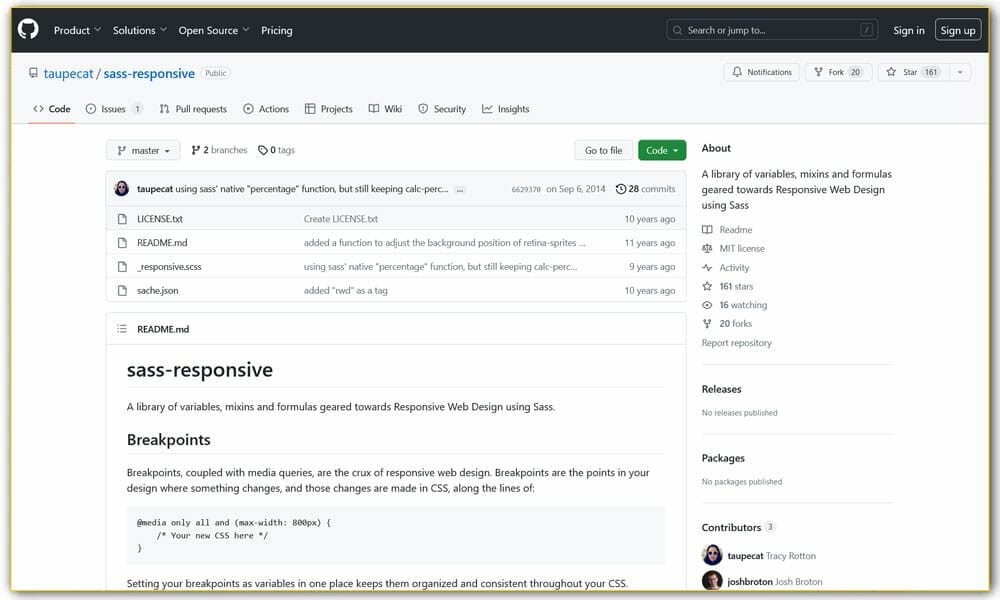 65+ SASS Mixins Library 22 Sass Responsive