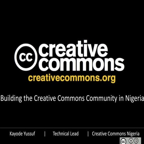 Building the creative commons community in nigeria