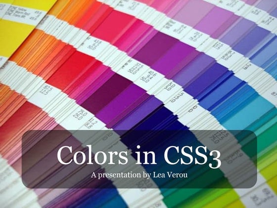 Colors In CSS3