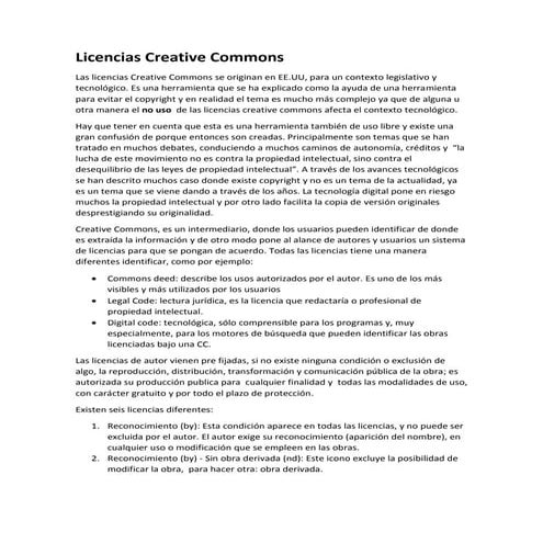 Crative commons licencias 