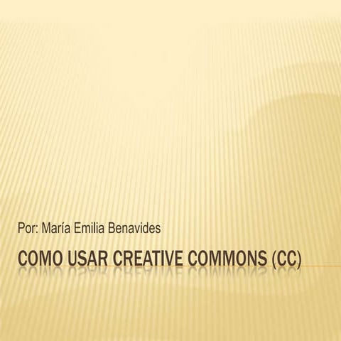Como usar creative commons (cc)