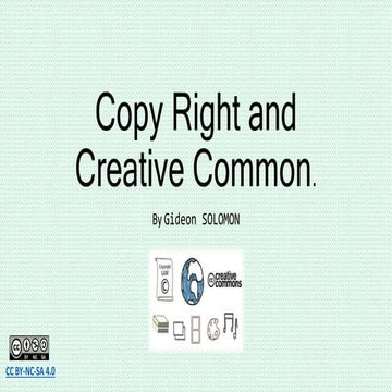 Copy right and creative common
