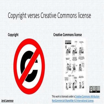 Copyright verses creative commons license li da#103