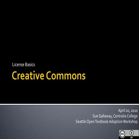 Creative Commons license basics