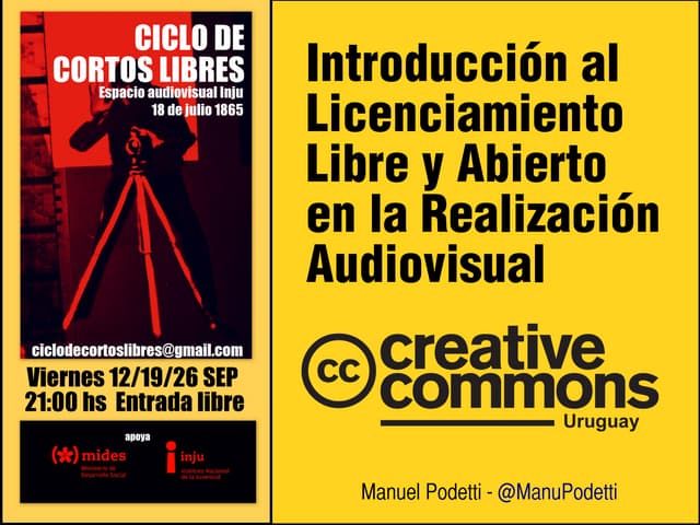 Creative Commons en la realización audiovisual - Charla en INJU