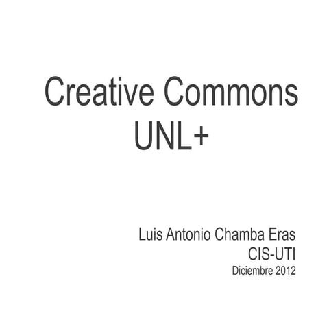 Creative Commons UNL+
