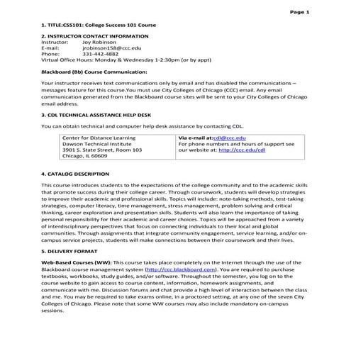 Css101 syllabusspring2014 joyrobinson