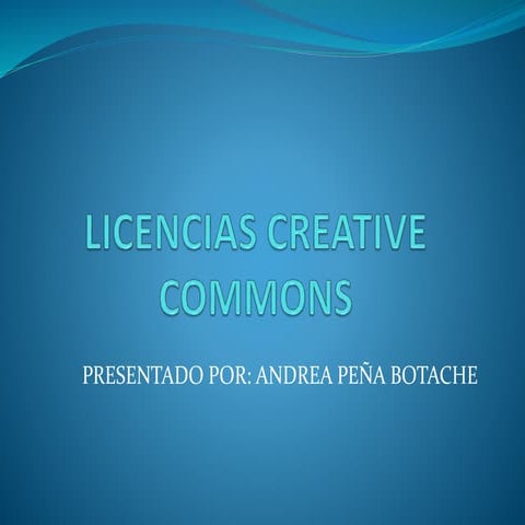Licencias Creative commons