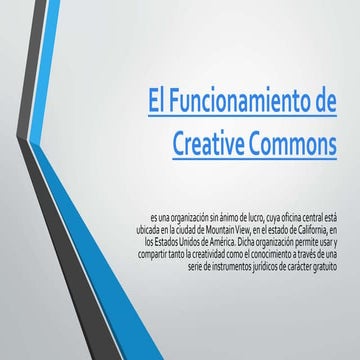 El funcionamiento de creative commons