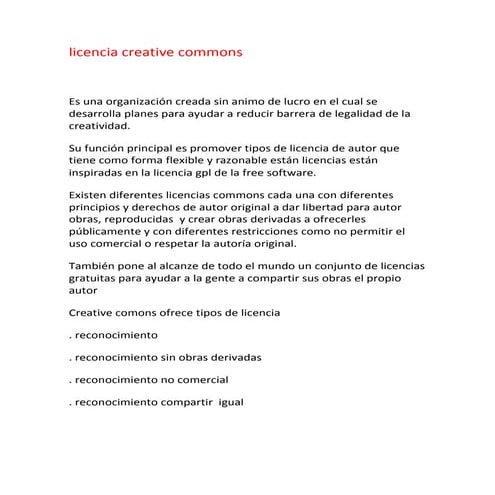 Ensayo Sobre Licencia Creative Commons