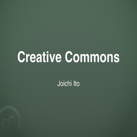 Joi's Keynote at the iCommons Summit 2008