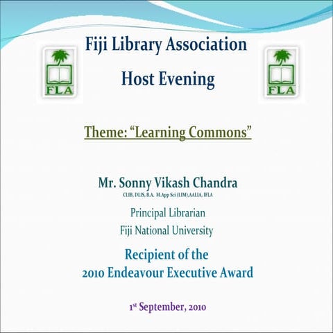 Learning commons presentation   september 2010