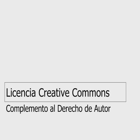 Licencia Creative Commons