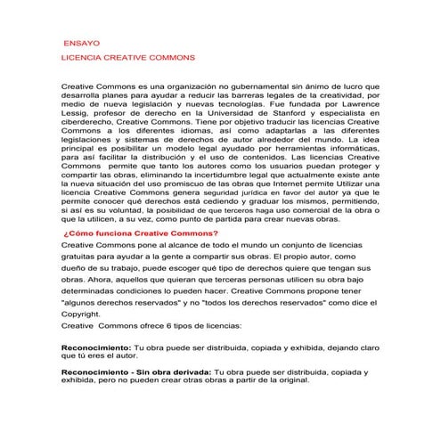 Licencia Creative Commons