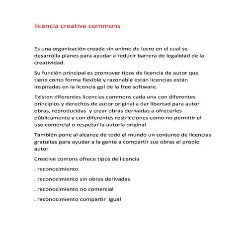 Licencia Creative Commons