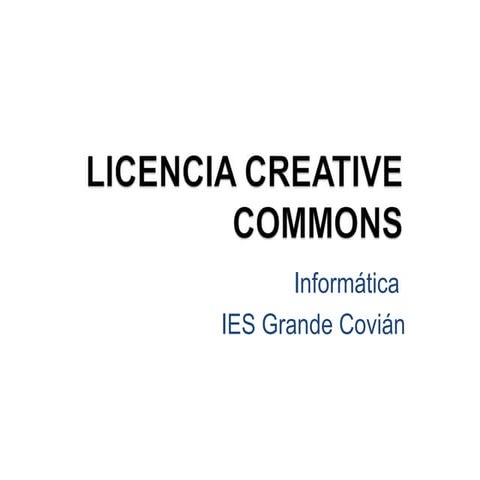 Licencia creative commons