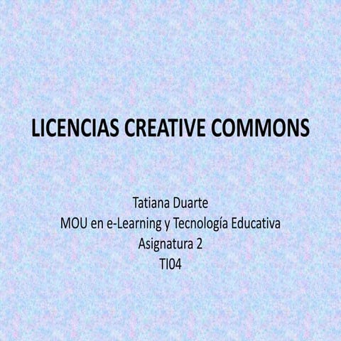 Licencia creative commons - TI4