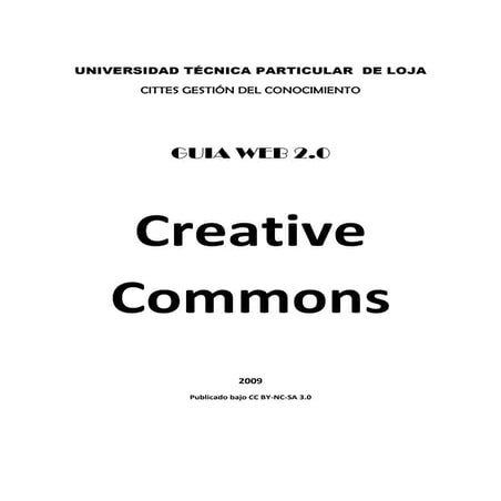 Licencias Creative Commons