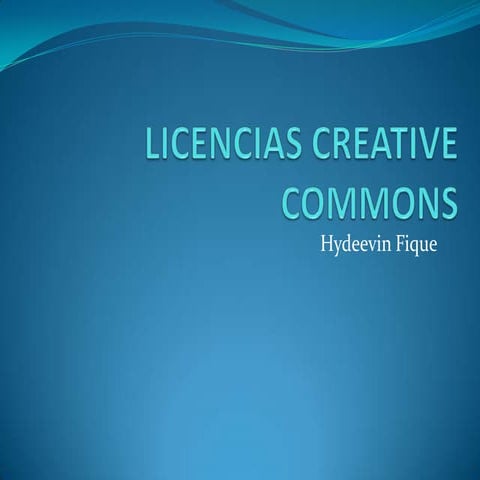 Licencias creative commons
