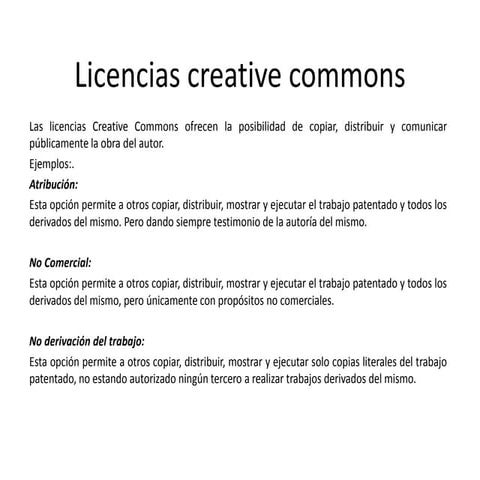 TRABAJO DE LICENCIAS CREATIVE COMMONS