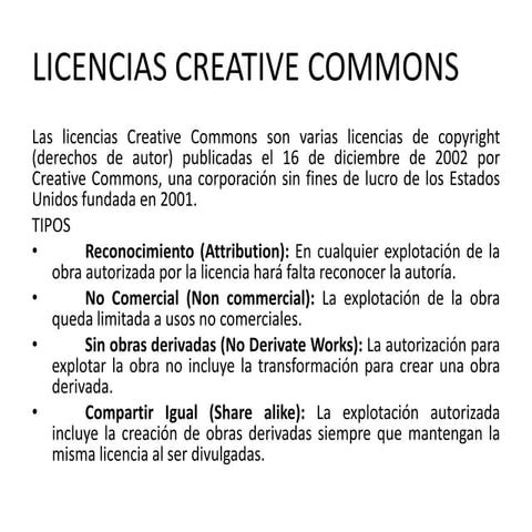 Licencias creative commons