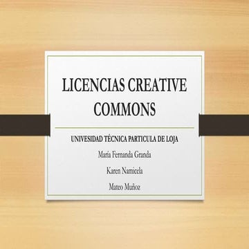 Licencias creative commons