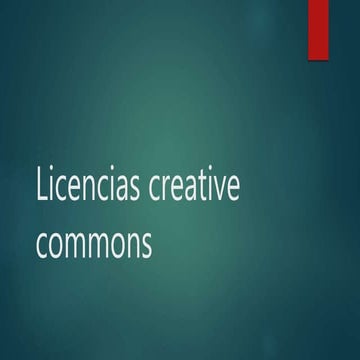Licencias creative commons