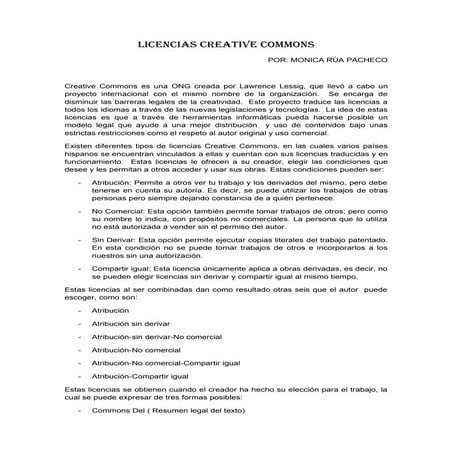 Licencias Creative Commons (MòNica R )