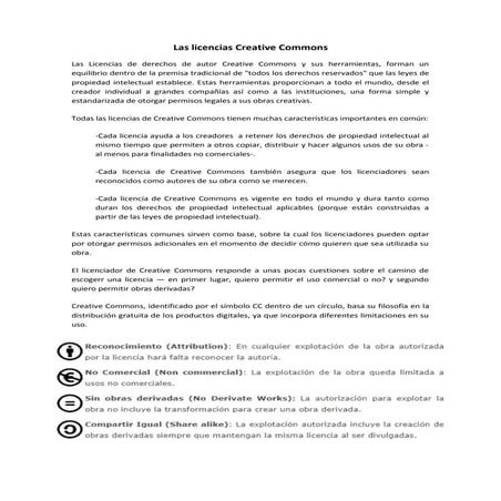 Licencias de Creative Commons
