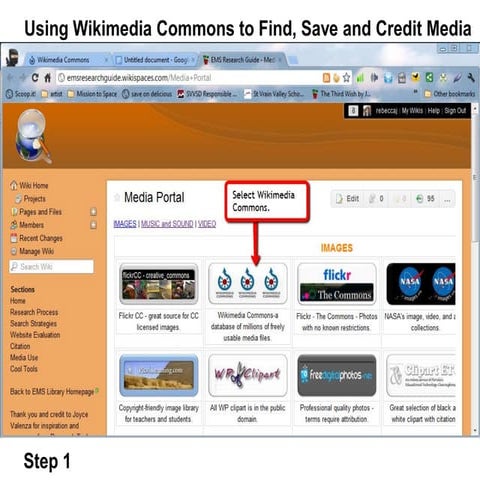 Using Wikimedia Commons to find, save, and credit media