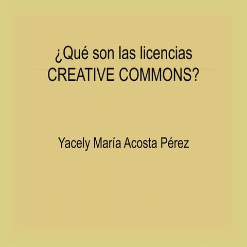 Creative Commons - Yacely Acosta