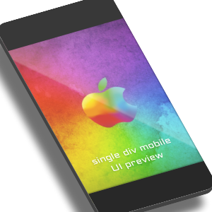 Mobile UI preview template made with CSS3