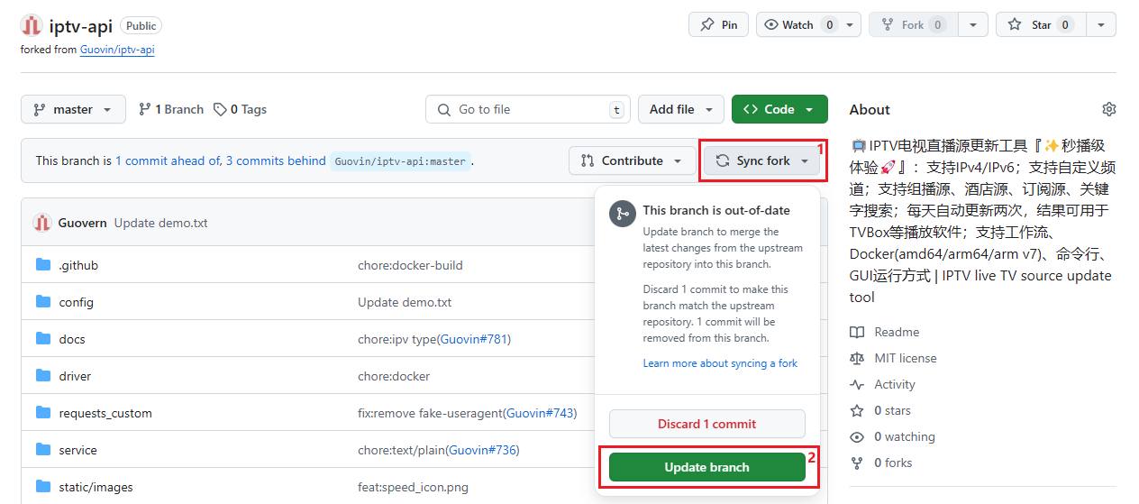 Sync fork Sync-fork