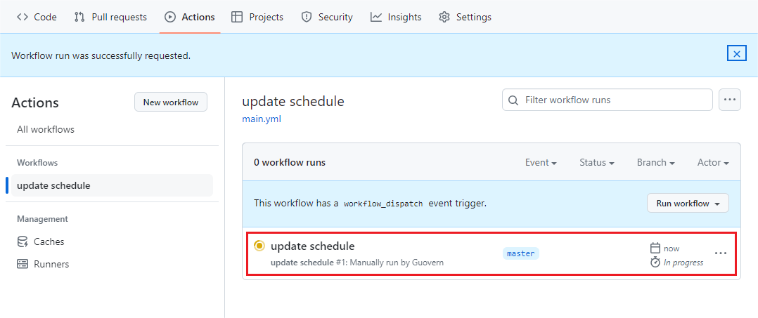 Workflow in progress Workflow in progress