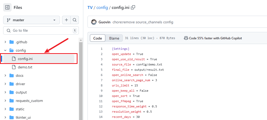 config.ini入口 config.ini入口