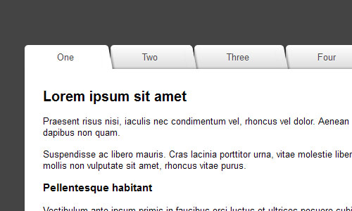 instantShift - CSS3 & jQuery folder tabs