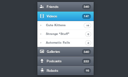 instantShift - Vertical Navigation Menu