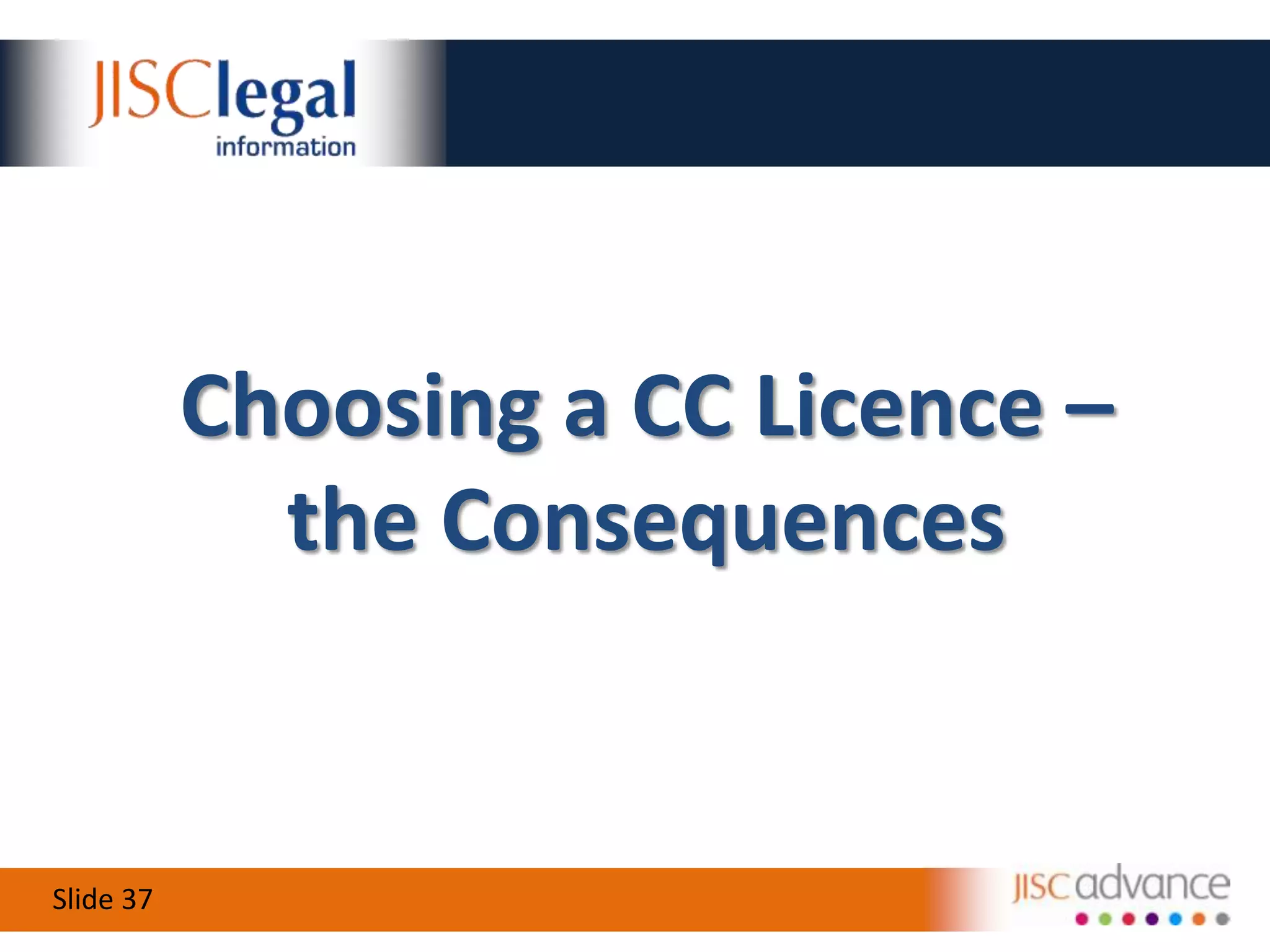 Some Scenarios for DiscussionAlphaville University decides it wishes to make its courseware available more openly to raise its profile and attract interest.  It chooses a CC BY-NC-ND licence.  A good choice?