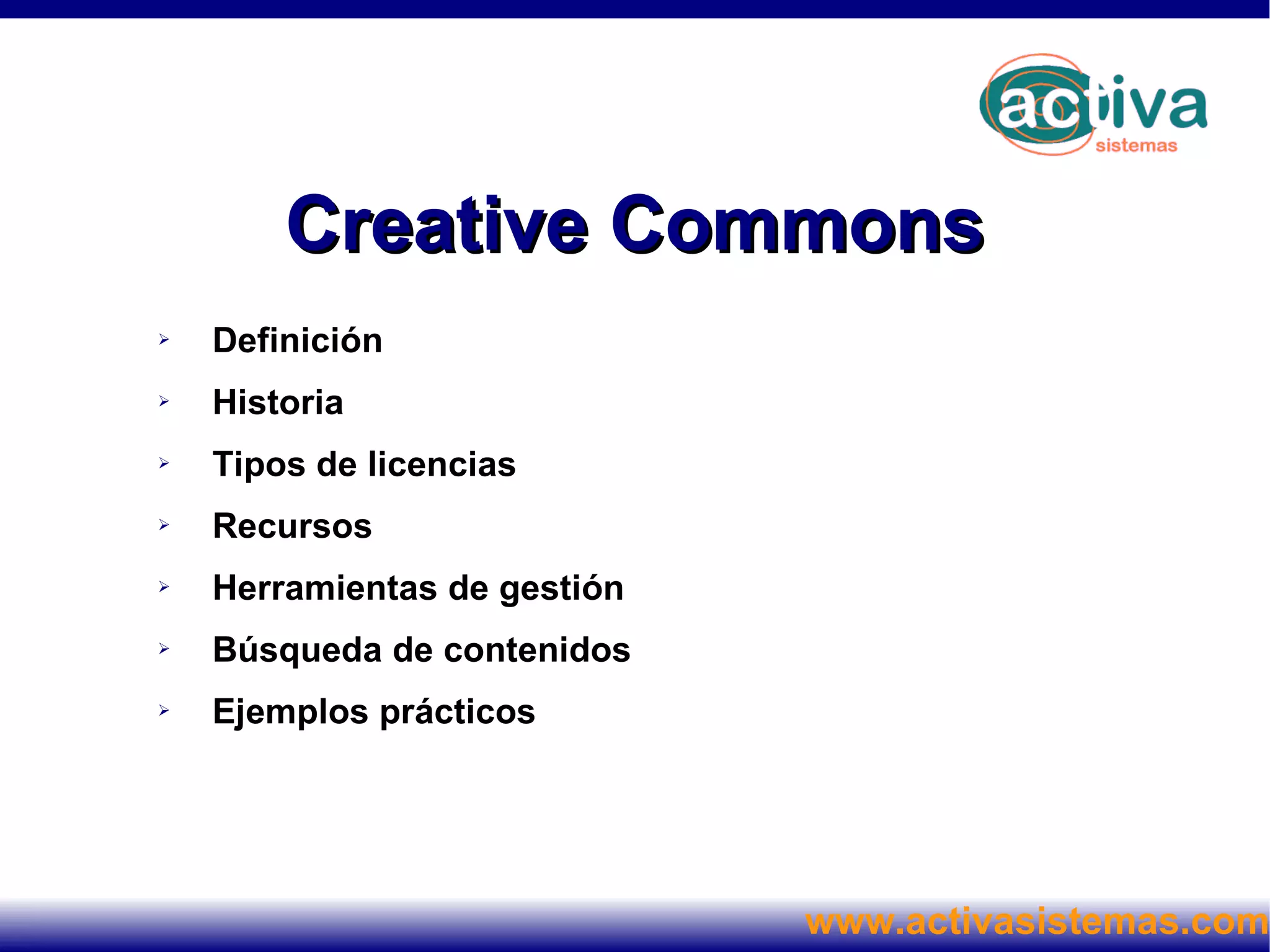 Creative Commons Definición 