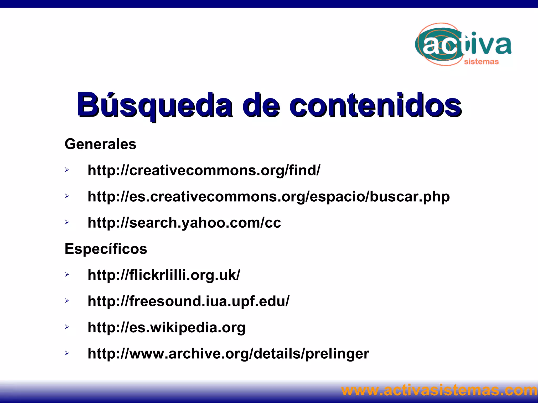Compartir Igual (Share alike): El material creado por un artista puede ser modificado y distribuido pero bajo la misma licencia que el material original. 