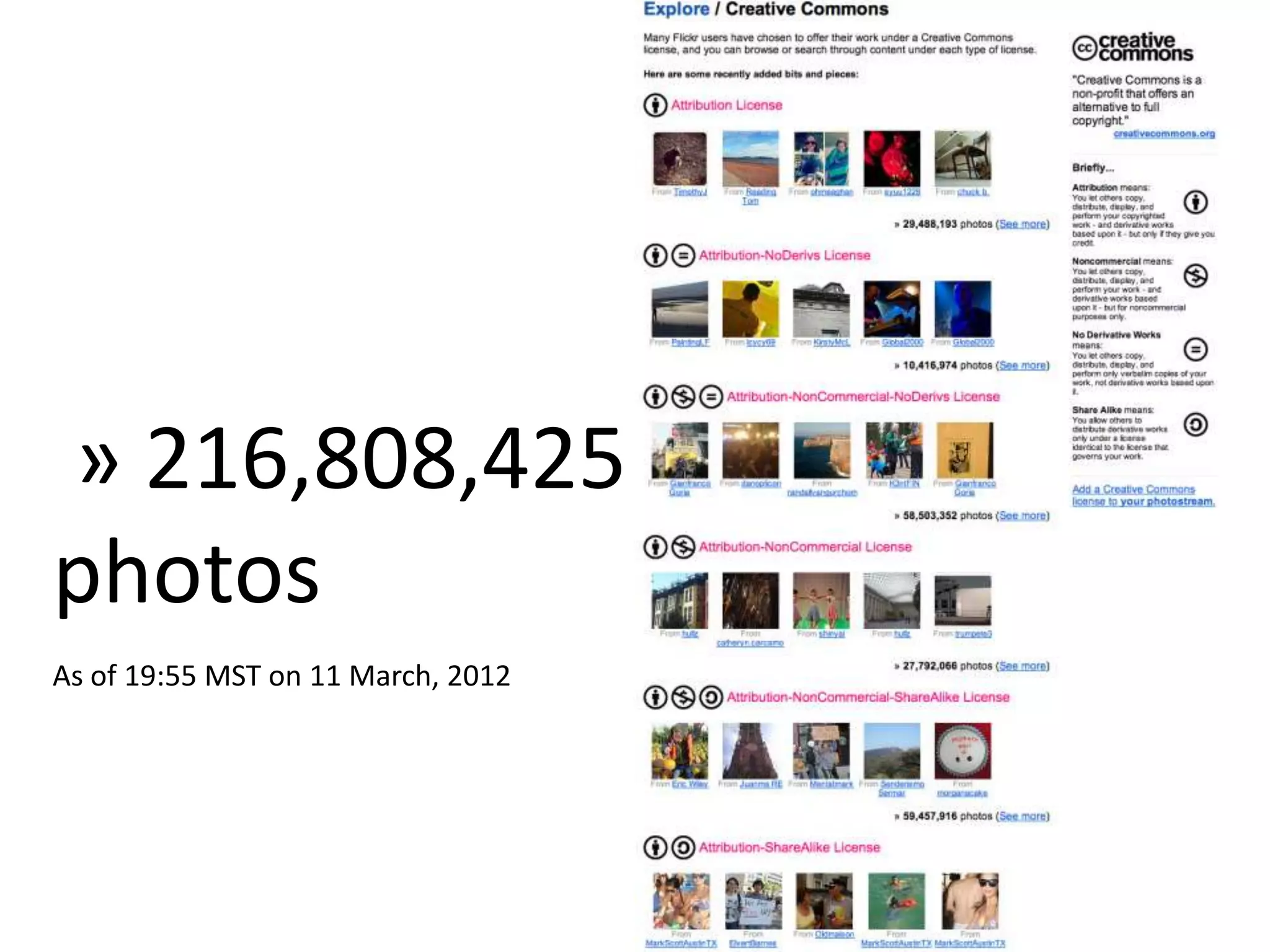 » 216,808,425
photos
As of 19:55 MST on 11 March, 2012
 