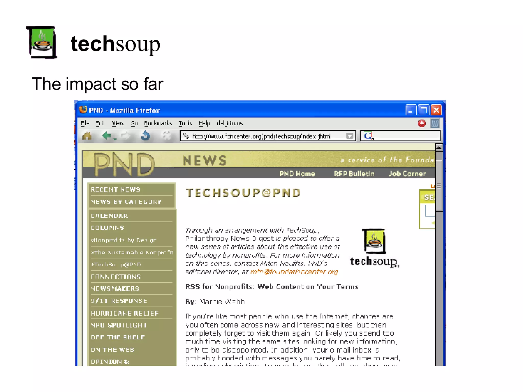 tech soup The impact so far 