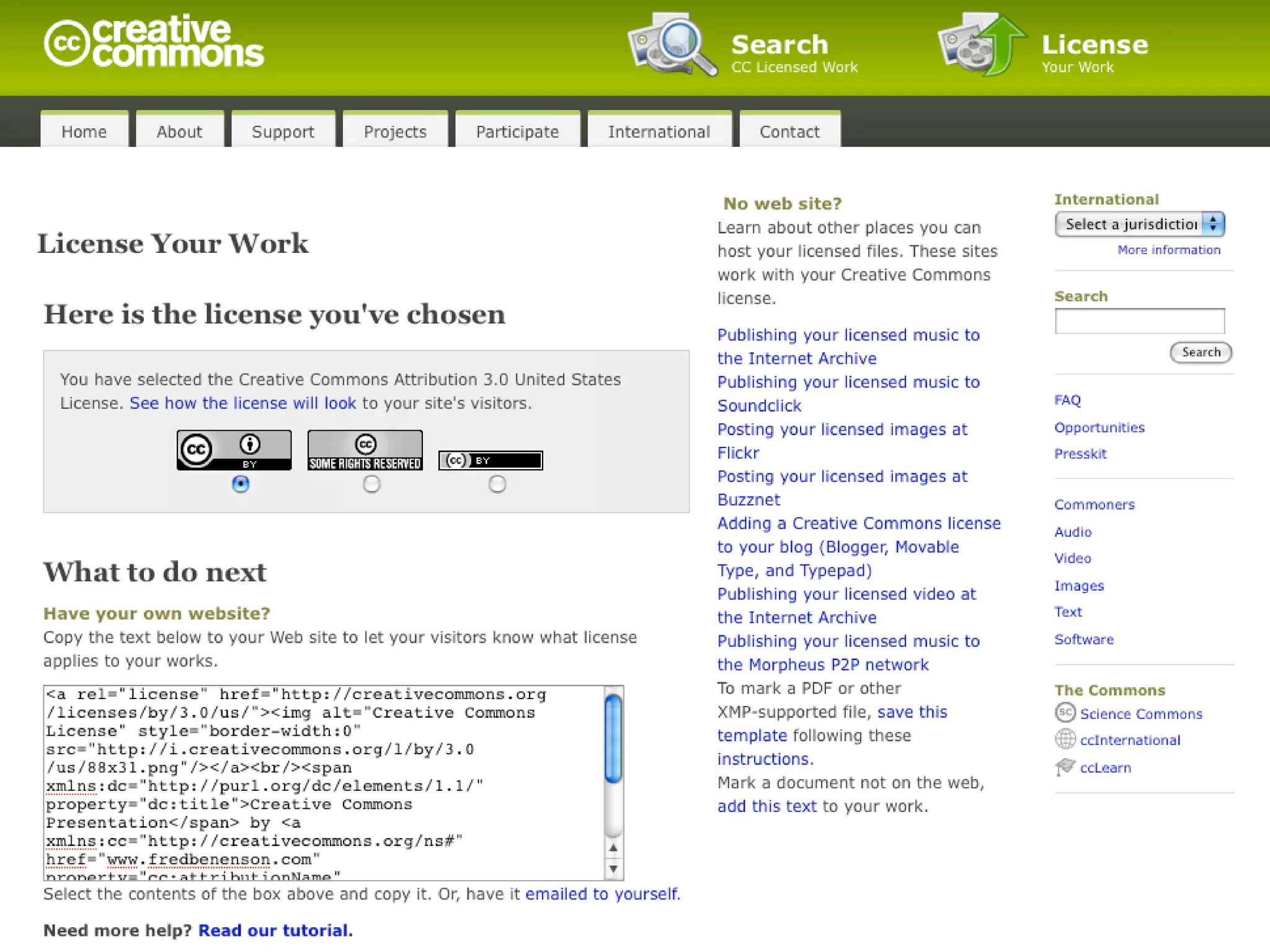 Creative Commons Spring 2009 Presentation